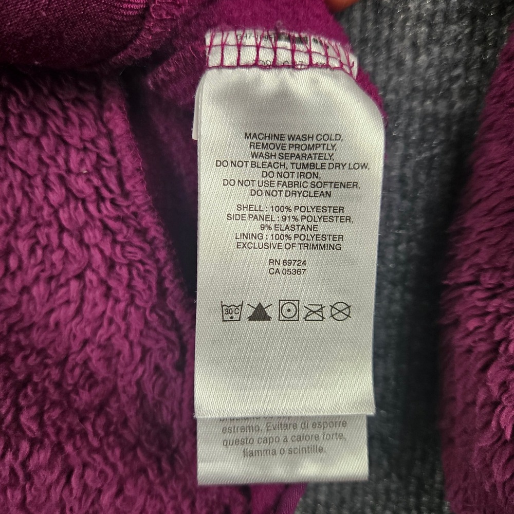 Columbia By The Lake Plush Fleece Jacket Women's L Full Zip Purple Long Sleeve - Picture 3 of 7